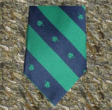 Shamrock Stripes Irish Tie
