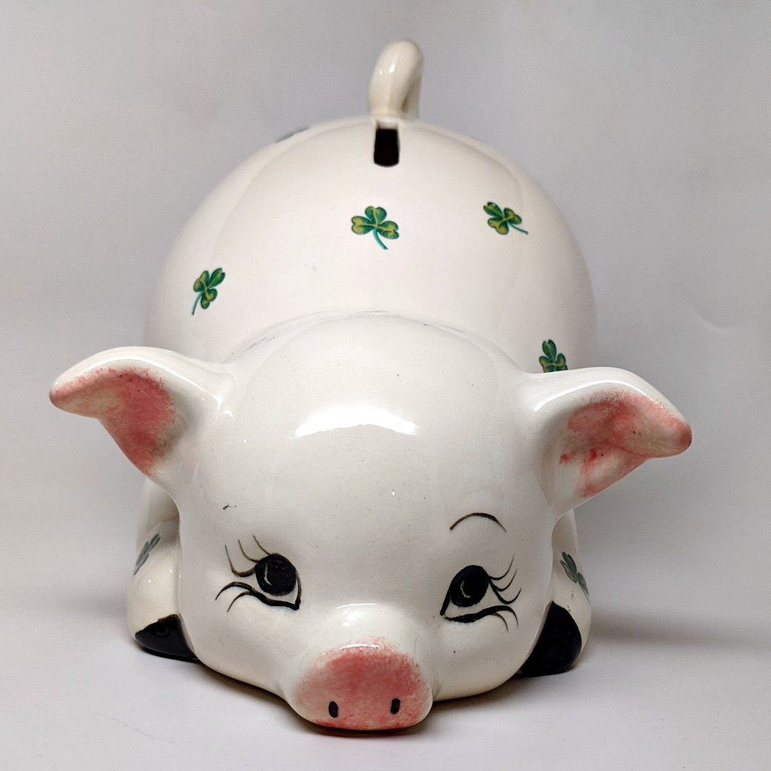 Large Shamrock Piggy Bank
