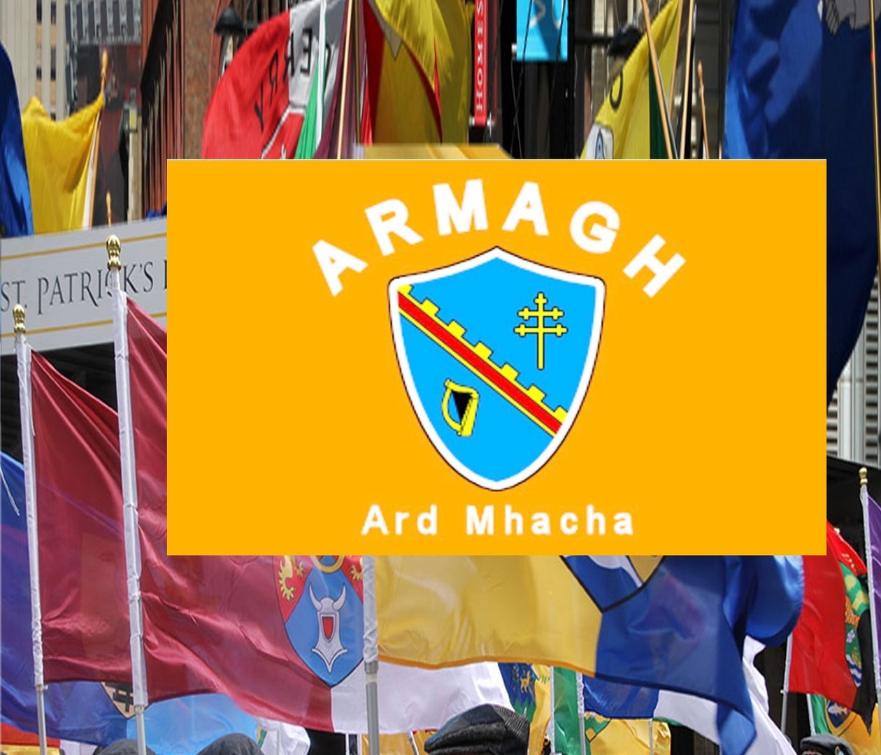 Armagh County Ireland Crest Flag ~ 5 X 3 ft