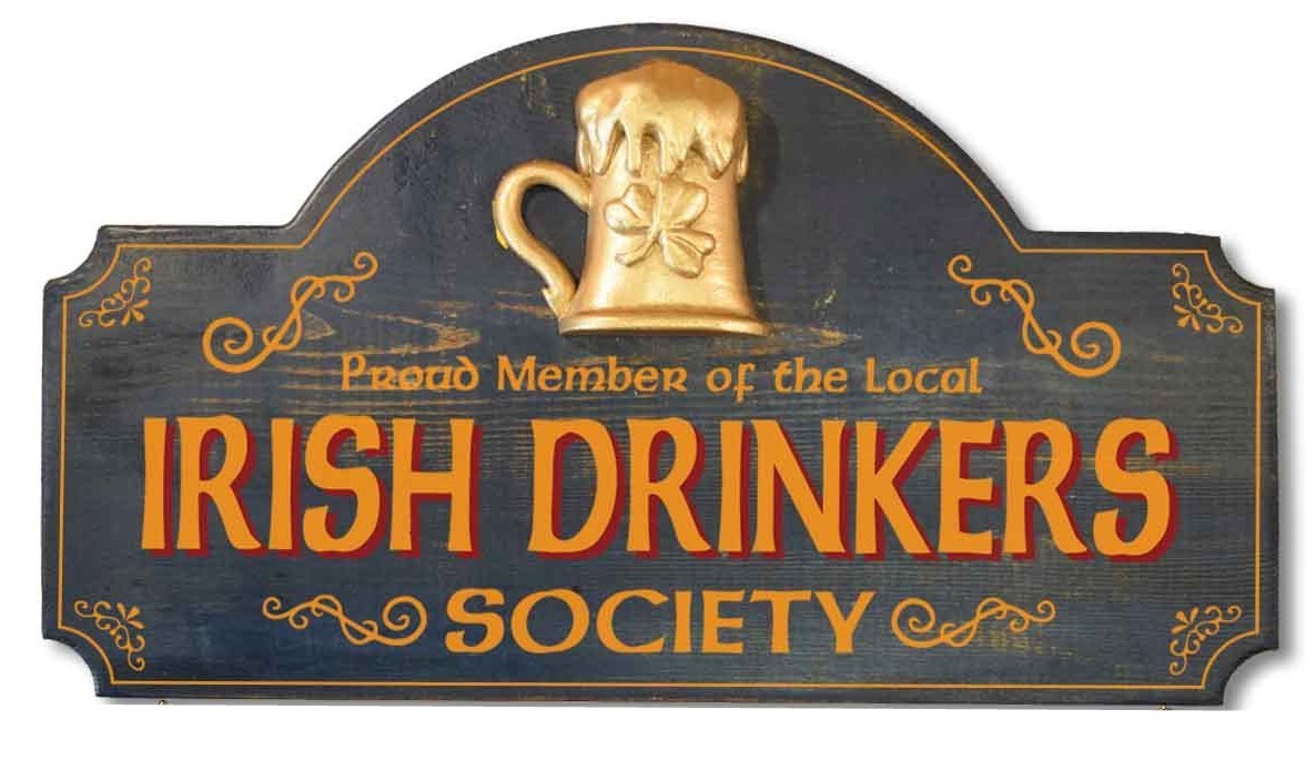 Irish Drinkers Society Plaque - Wall Sign