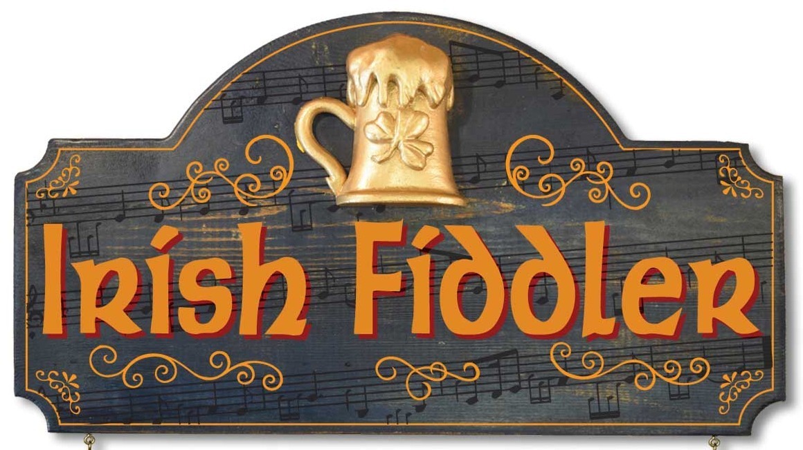 Irish Fiddler Plaque - Wall Sign