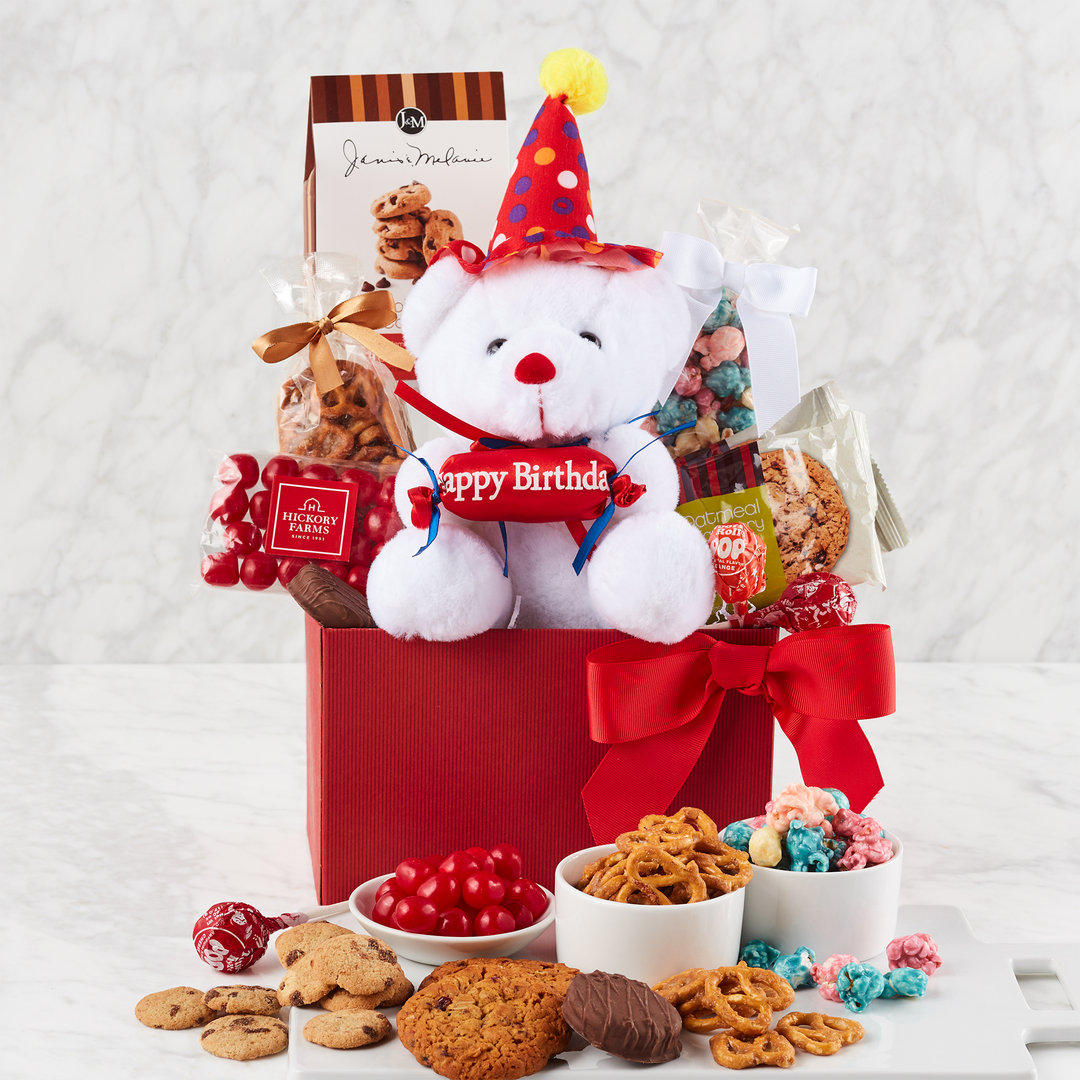 Happy Birthday Bear Gift ~ Snacks Basket