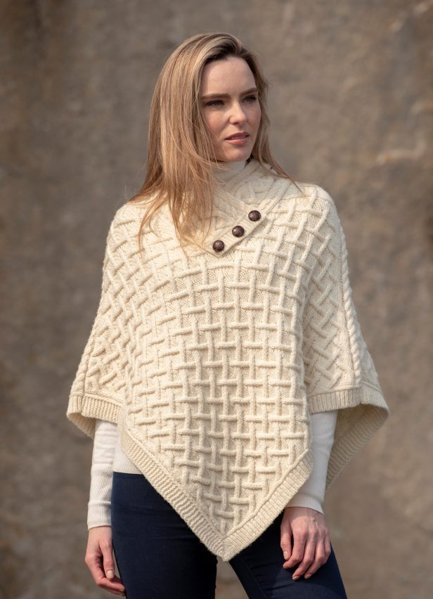 Super Soft Merino Wool Poncho ~ Made in Ireland