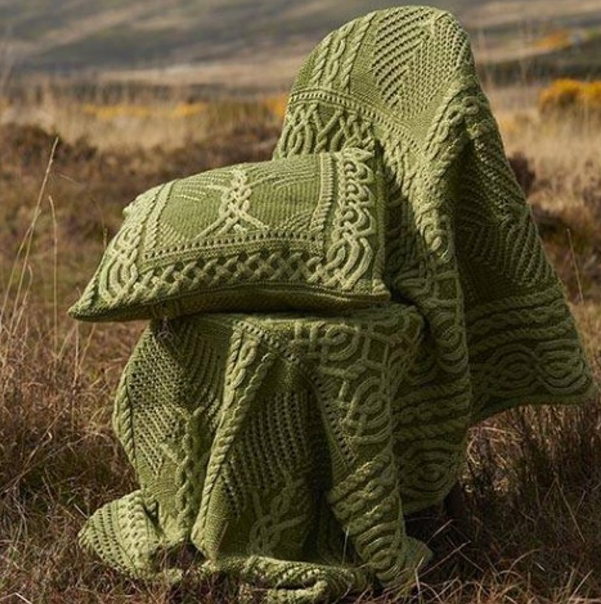 Irish Wool Fairy Tree Throw Blanket
