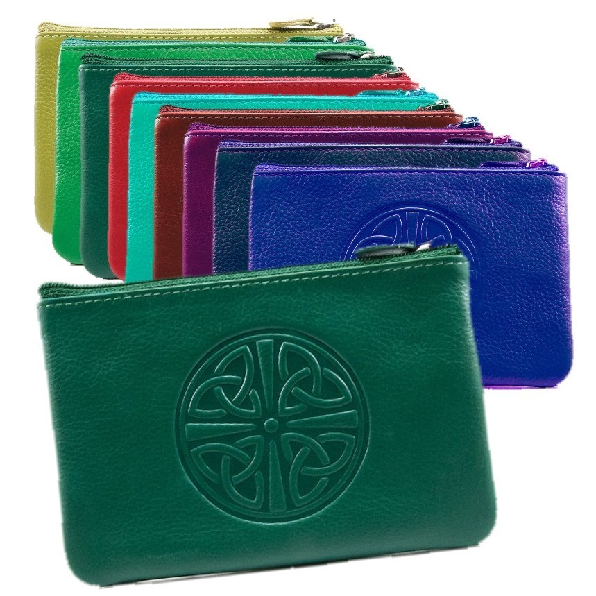 Celtic Leather Coin Purse ~ Assorted Colors