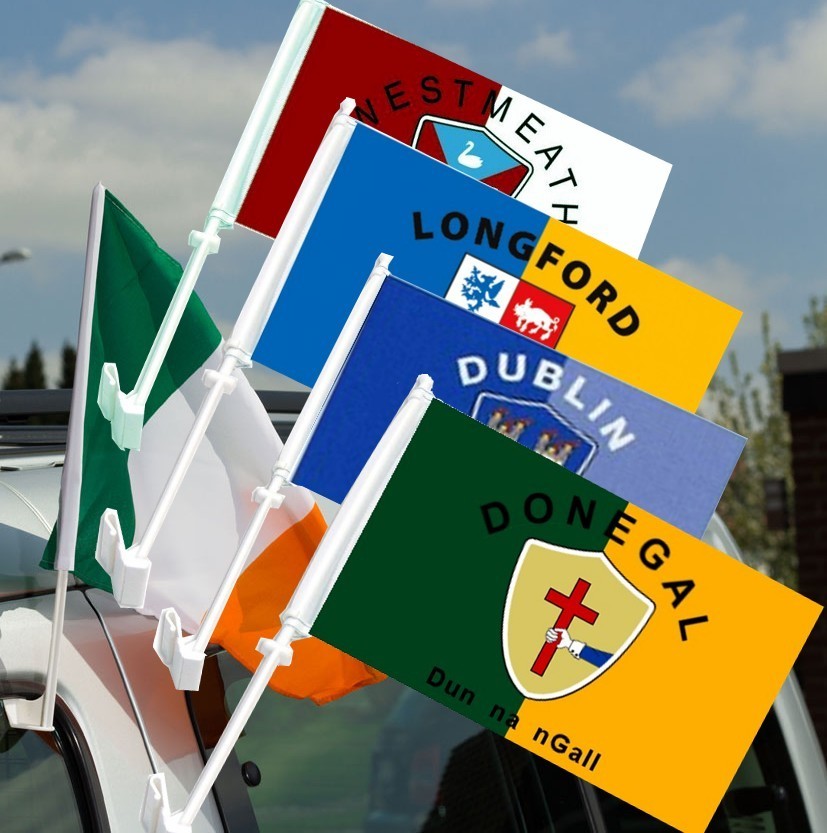 Irish County Car Flag ~ Ireland 32 County Crest Flags