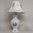 White Octagon Shade Lamp ~ Scottish Thistle