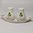 Ivory Shamrock Salt & Pepper Shakers With Tray