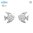 Fish Stud Earrings Sterling Silver & Clear Swarovski® Crystals