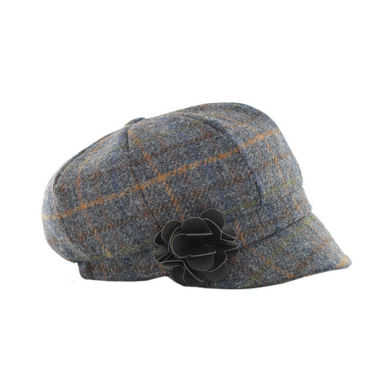Ladies Grey Newsboy Hat ~ Mucros Weavers