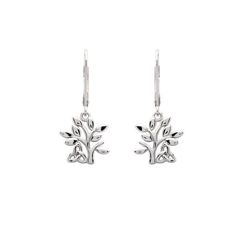 Tree of Life Sterling Silver Dangle Earrings
